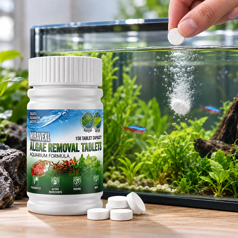 Planted Aquarium Cleaning - MIRAVEXL 150 tabletten, algenverwijderaar voor aquaria,