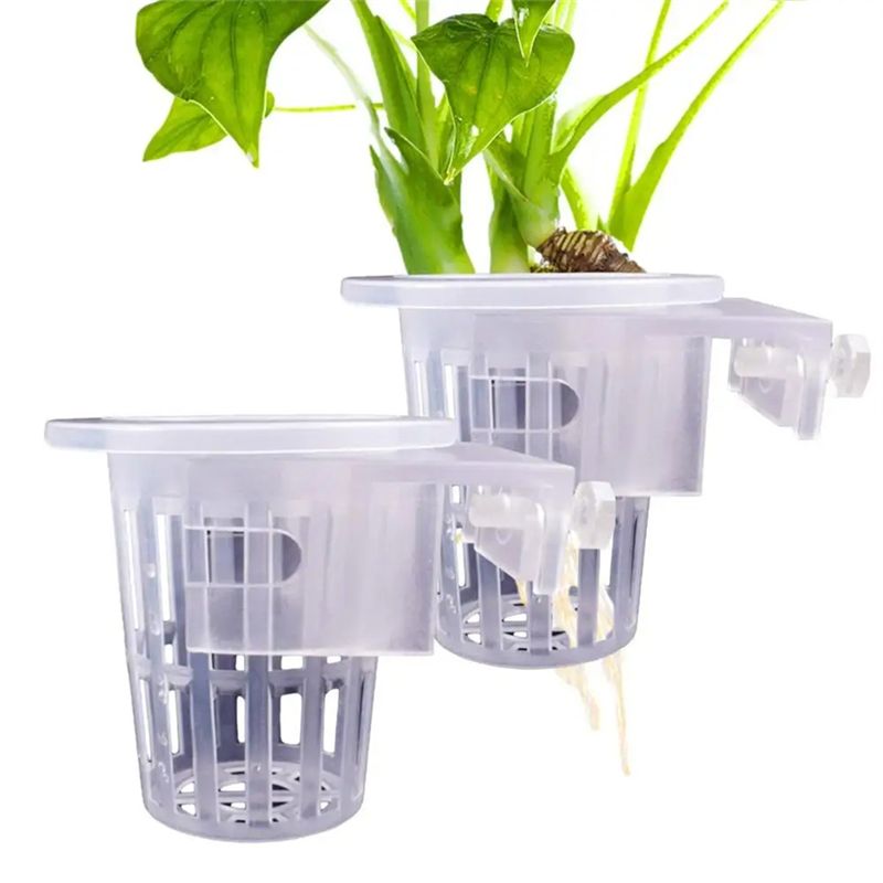 Aquarium Plant Holder - A7THK-2 stuks transparante hangende aquariumplantenhouder, verstelbare